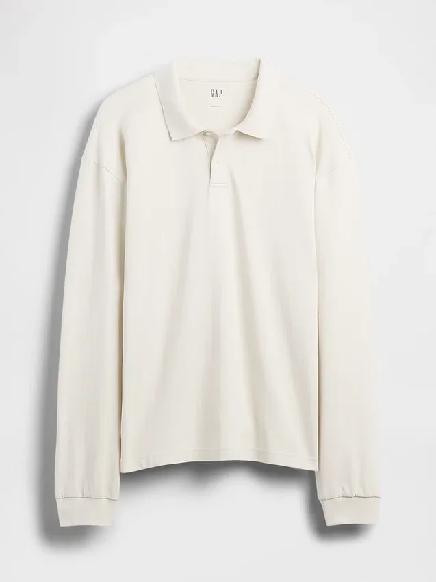 Polo-skjorte i tykk jersey