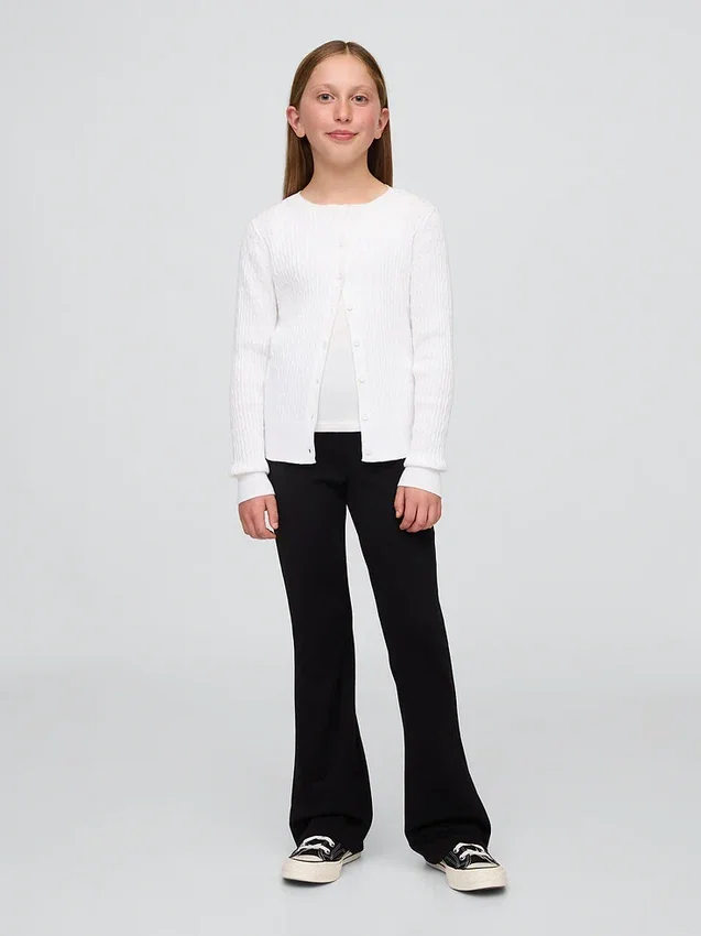 Ponte-uniformsbukser med vid benåpning for barn