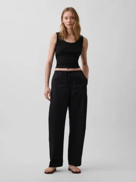 Poplin Easy Barrel-bukser