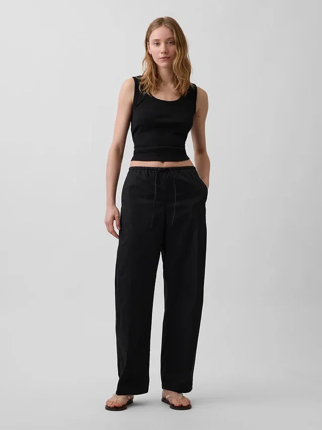 Poplin Easy Barrel-bukser
