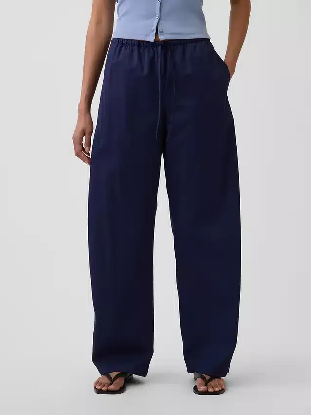 Poplin Easy Barrel-bukser