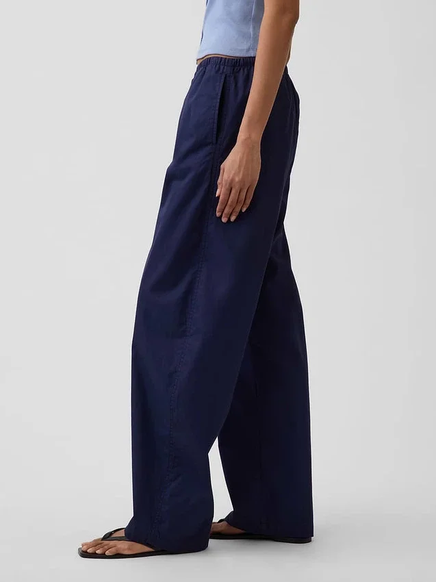Poplin Easy Barrel-bukser