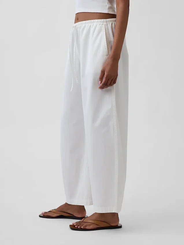 Poplin Easy Barrel-bukser