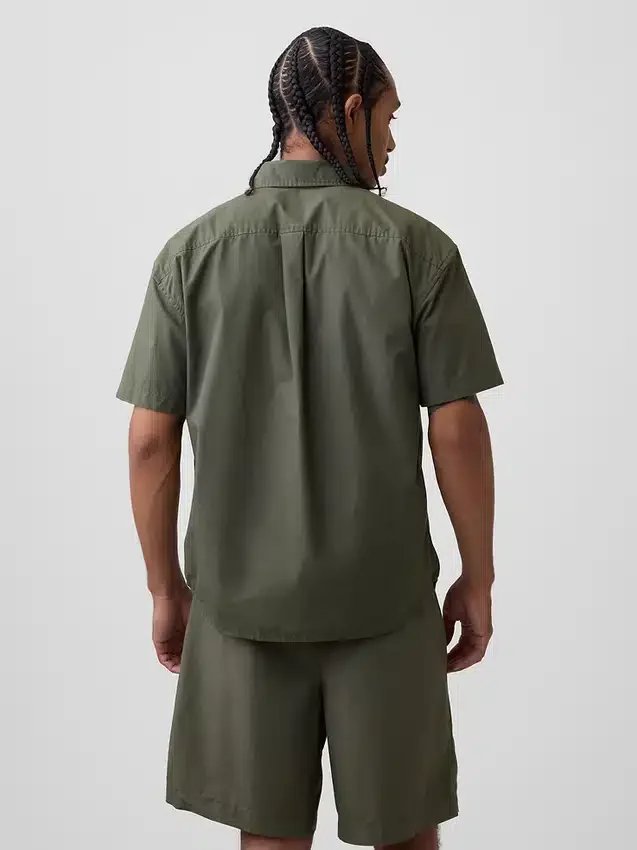 Poplin-skjorte med avslappet passform
