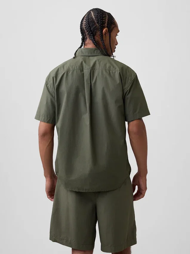 Poplin-skjorte med avslappet passform