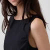 Poplin-tanktop med båthals