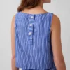 Poplin-tanktop med båthals