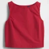 Poplin-tanktop med båthals