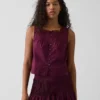 Poplin-tanktop med pintucks