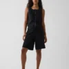 Poplin-tanktop med pintucks