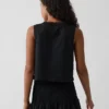 Poplin-tanktop med pintucks