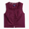 Poplin-tanktop med pintucks