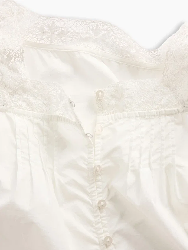 Poplin-tanktop med pintucks