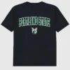 Portland State University Arch Logo, svart grafisk T-skjorte