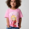Prinsesse Peach-T-skjorte med grafisk trykk for småbarn