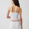 Pyjamas-cami med pointelle-kant
