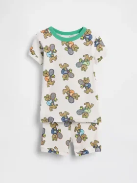 Pyjamas-sett for Baby og Småbarn i økologisk børstet bomull med Brannan Bear-motiv