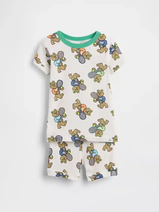 Pyjamas-sett for Baby og Småbarn i økologisk børstet bomull med Brannan Bear-motiv