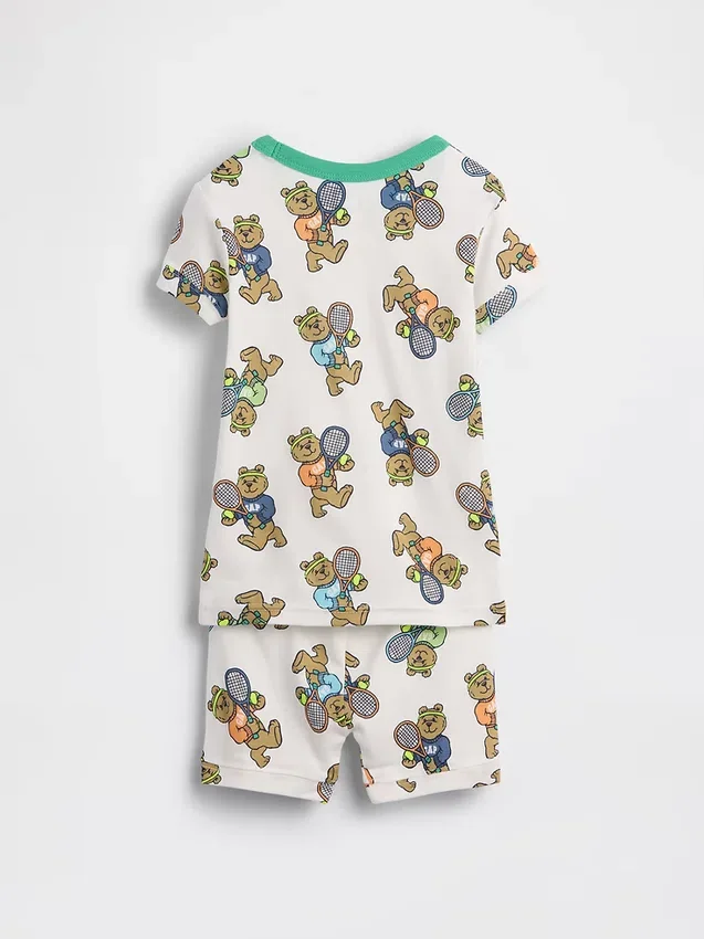 Pyjamas-sett for Baby og Småbarn i økologisk børstet bomull med Brannan Bear-motiv