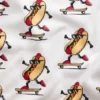 Pyjamas-sett for barn i økologisk børstet bomull med hotdog-motiv