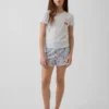 Pyjamas-sett for barn i resirkulert ribbestrikk Shorts
