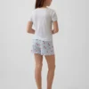 Pyjamas-sett for barn i resirkulert ribbestrikk Shorts