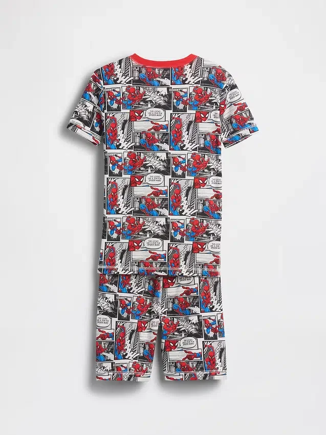 Pyjamas-sett for barn med Spider-Man-motiv i økologisk børstet bomull