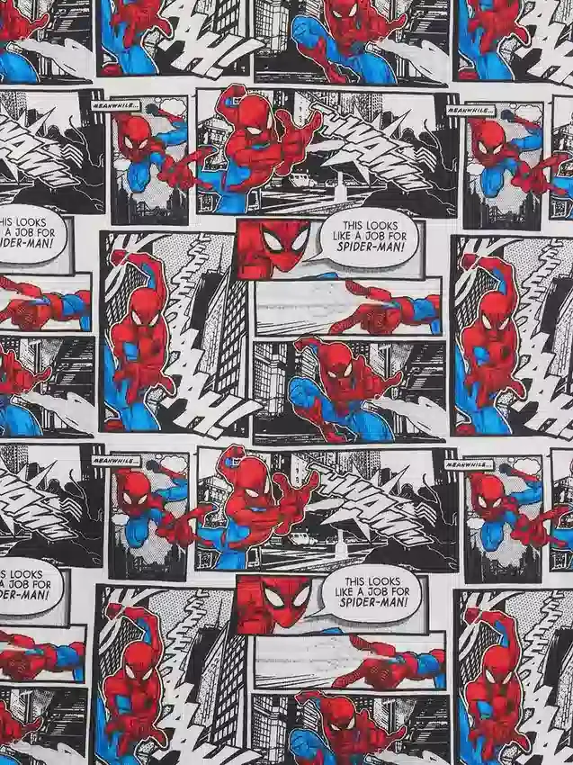 Pyjamas-sett for barn med Spider-Man-motiv i økologisk børstet bomull