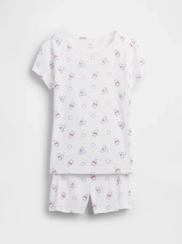 Pyjamas-sett for barn med Winnie the Pooh-motiv i økologisk børstet bomull