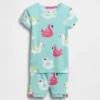 Pyjamas-sett med korte Shorts i økologisk børstet bomull for Baby og Småbarn