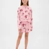 Pyjamas-sett med shorts for barn i resirkulert materiale