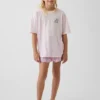 Pyjamas-sett med shorts for barn i resirkulert materiale