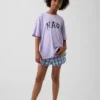 Pyjamas-sett med shorts for barn i resirkulert materiale