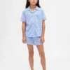 Pyjamas-sett med shorts for barn i resirkulert materiale