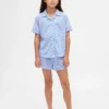 Pyjamas-sett med shorts for barn i resirkulert materiale