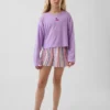 Pyjamas-sett med shorts for barn i resirkulert materiale