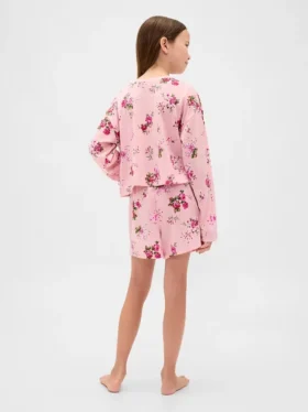 Pyjamas-sett med shorts for barn i resirkulert materiale