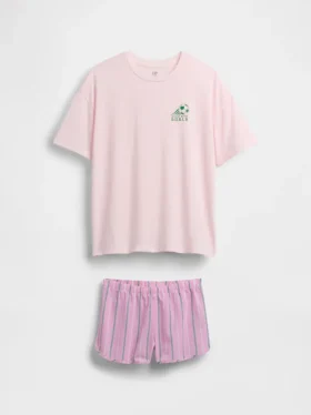 Pyjamas-sett med shorts for barn i resirkulert materiale