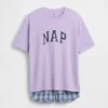 Pyjamas-sett med shorts for barn i resirkulert materiale