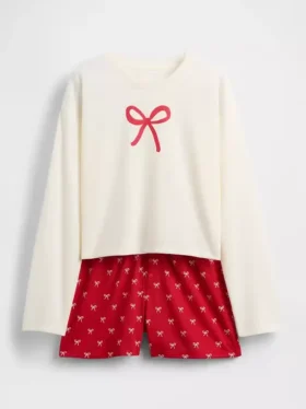 Pyjamas-sett med shorts for barn i resirkulert materiale
