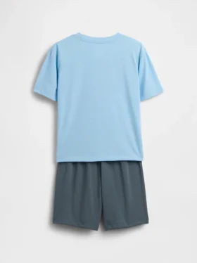 Pyjamas-sett med shorts for barn i resirkulert materiale