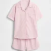 Pyjamas-sett med shorts for barn i resirkulert materiale