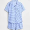 Pyjamas-sett med shorts for barn i resirkulert materiale
