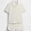 Pyjamas-sett med shorts for barn i resirkulert materiale