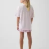 Pyjamas-sett med shorts for barn i resirkulert materiale