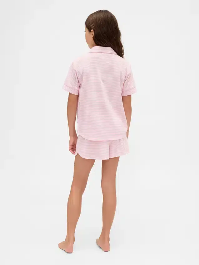 Pyjamas-sett med shorts for barn i resirkulert materiale