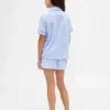 Pyjamas-sett med shorts for barn i resirkulert materiale