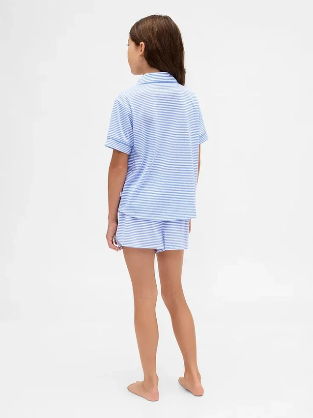 Pyjamas-sett med shorts for barn i resirkulert materiale