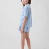 Pyjamas-sett med shorts for barn i resirkulert materiale