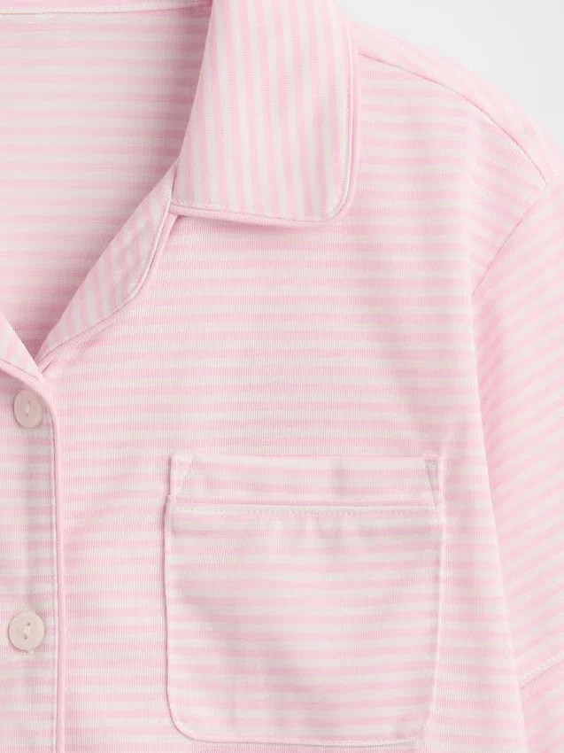 Pyjamas-sett med shorts for barn i resirkulert materiale